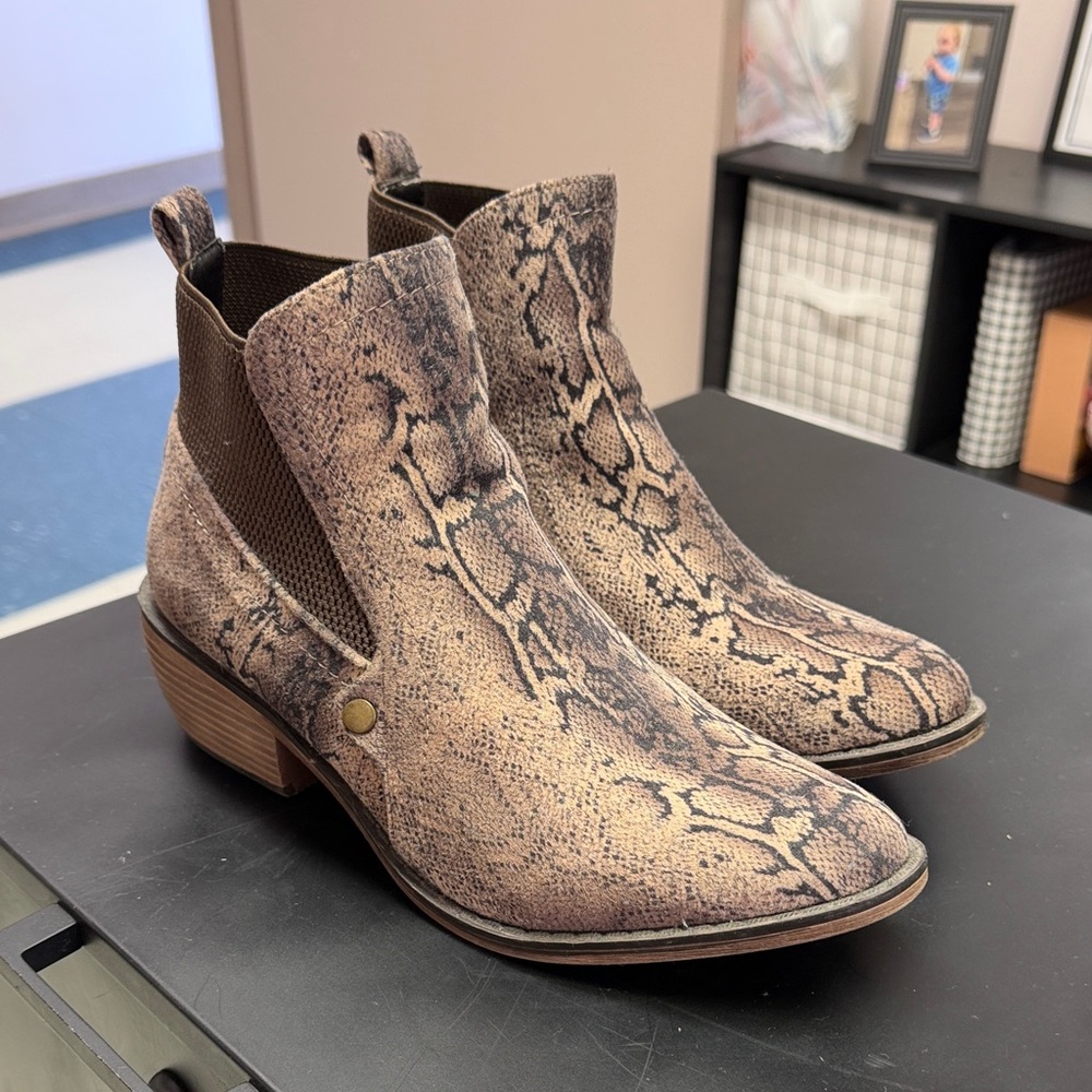 Snakeskin Ankle Boots